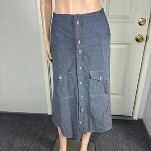 RE;CODE Korean Designer Women's Skirt A-line 26" waist Cotton Pockets F3-28